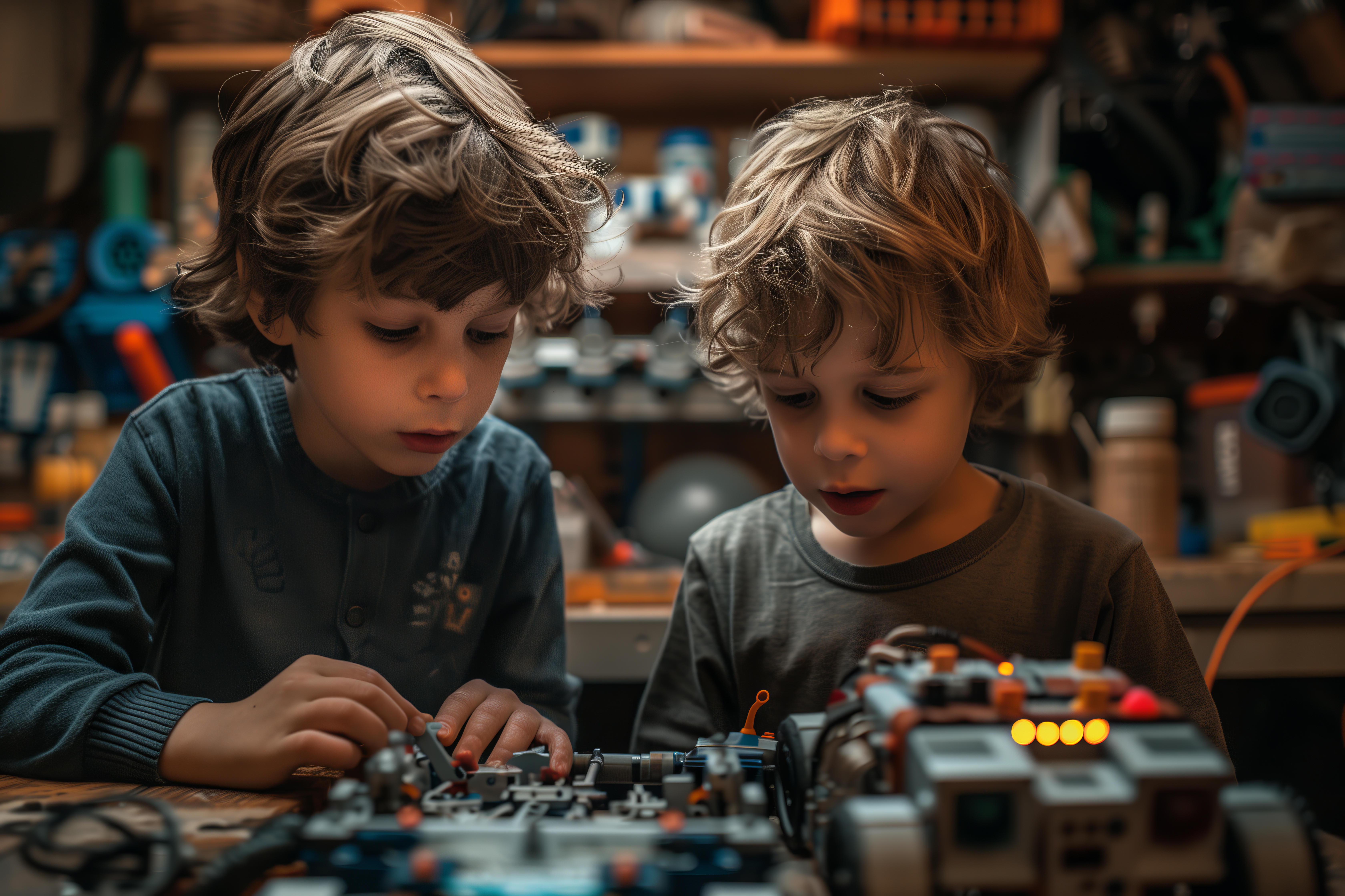 Kids creating and learning together